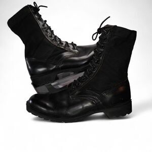 Rothco Vintage Jungle Military Boots Black Men's 11R (Damage Read Description)